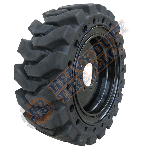 Solid Skid Steer Tire 33x12x20 - with Wheel Assembly 8 hole-Non Solid Skid Steer Tire 33x12x20 - with Wheel Assembly 8 hole-Non